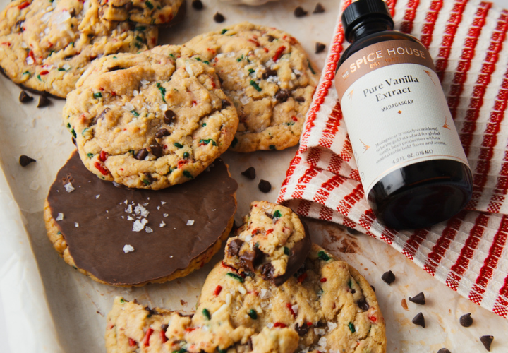 Chocolate-Dipped Chocolate Chip Holiday Cookies - The Spice House