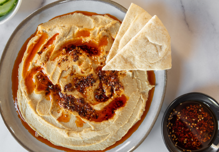 Chili Oil Crunch Hummus