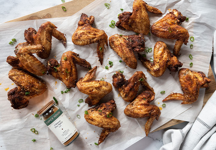 Chinese Five Spice Chicken Wings with Honey-Soy Dipping Sauce