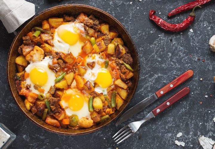 Chorizo Hash Breakfast Skillet