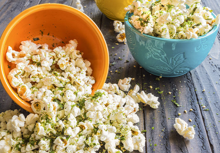 Popcorn with Dill Pickle Seasoning