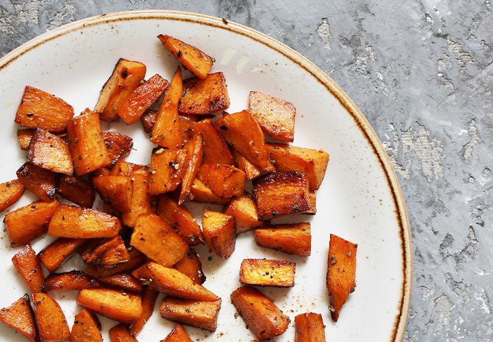 Garlic Maple Sweet Potatoes