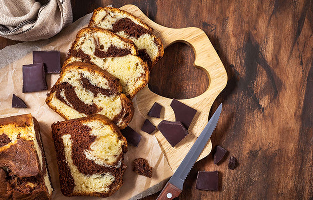 Hot Cocoa Marble Pound Cake