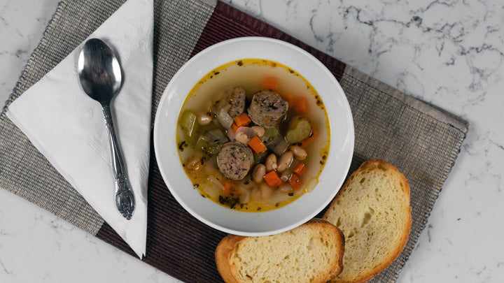 Italian white bean soup with sausage