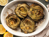 Lemon Garlic Roasted Artichokes
