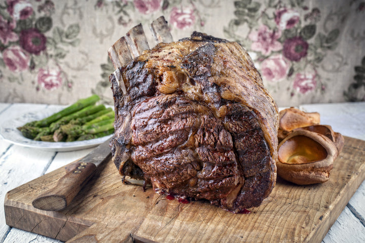 Standing Rib Roast with Burgundy Gravy