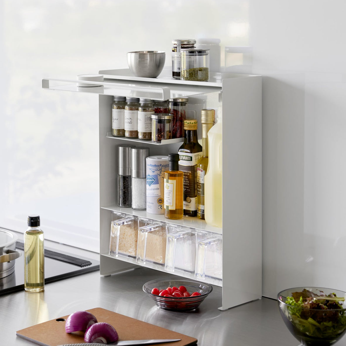Concealable Spice Rack - Steel