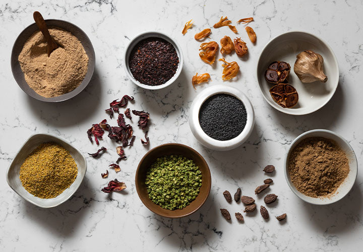 Spices in bowls