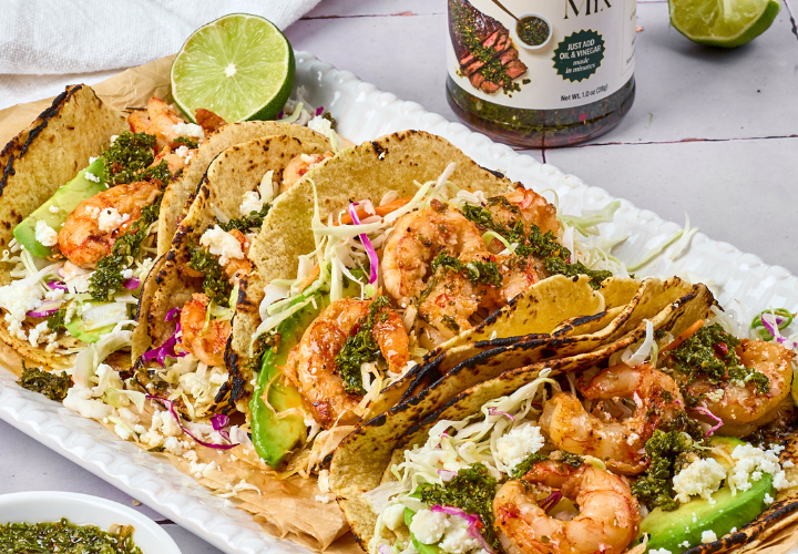 Green Chimichurri Shrimp Tacos-image