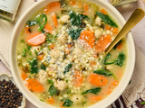 Italian Wedding Soup with Chicken Meatballs