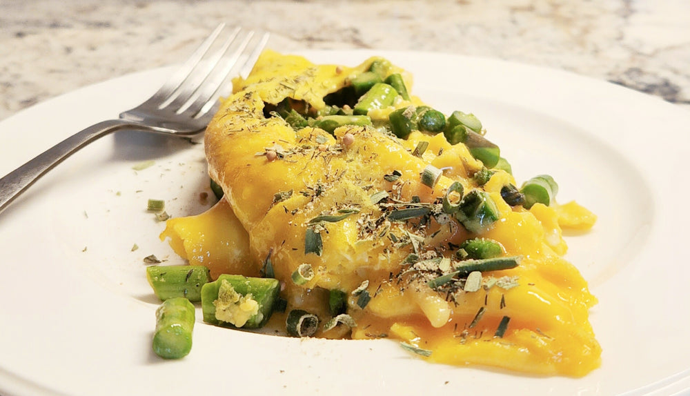 Devilish Dill Asparagus and Parmesan Omelet