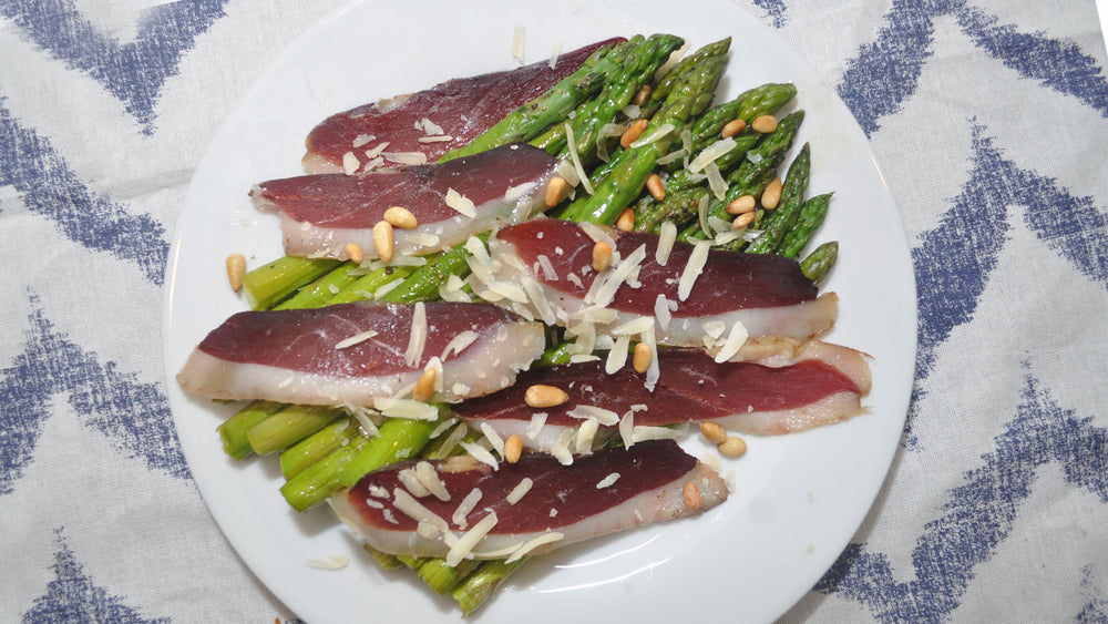 Asparagus with Duck Breast Proscuitto