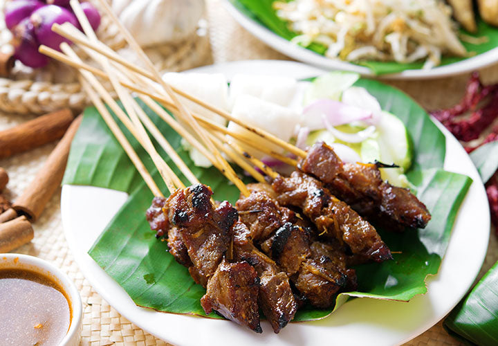 Beef Skewers with Cooling Salad