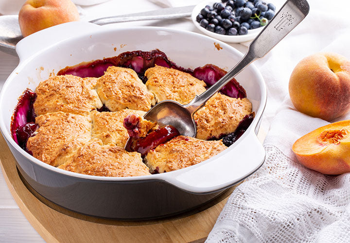 Peach-Blueberry Cobbler