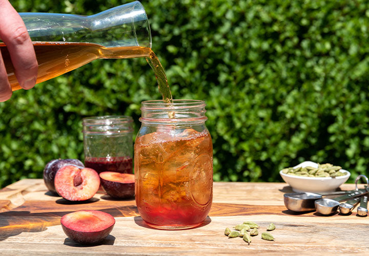 Cardamom Plum Iced Tea