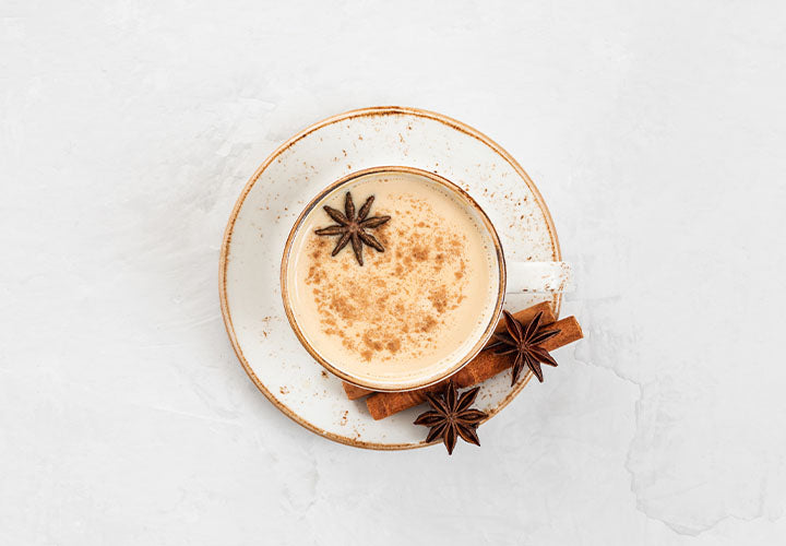 Homemade Chai Tea Latte with Foam