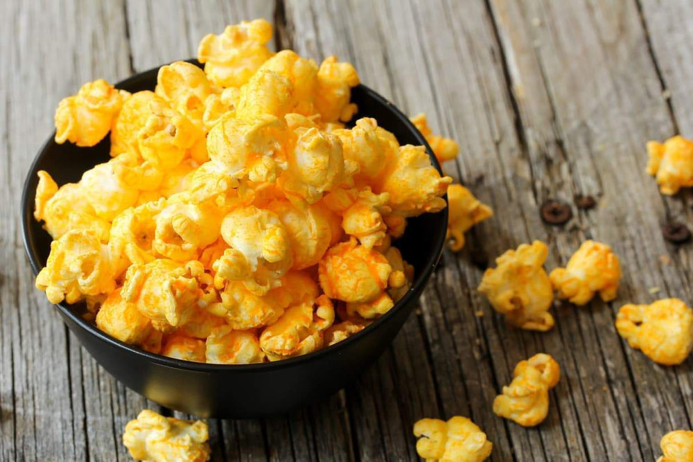 Cheddar Cheese Popcorn in a bowl