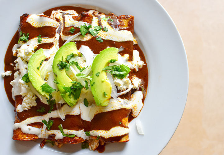 Chicken Enchiladas in Red Sauce