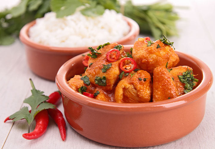 Chicken with Coconut Red Curry Sauce