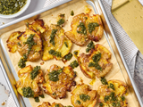 Crispy Roasted Potatoes with Green Chimichurri