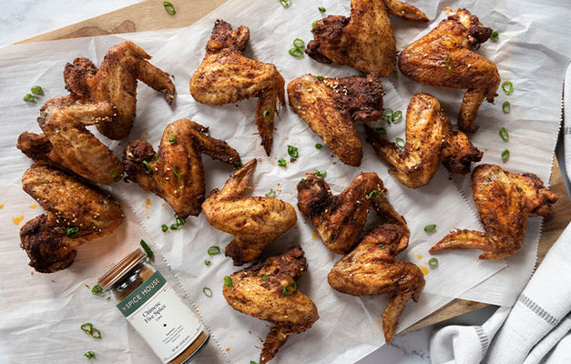 Chinese Five Spice Chicken Wings with Honey-Soy Dipping Sauce