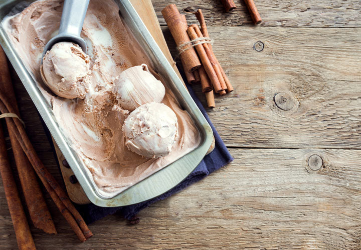 Cinnamon Ice Cream with Dulce de Leche Swirl