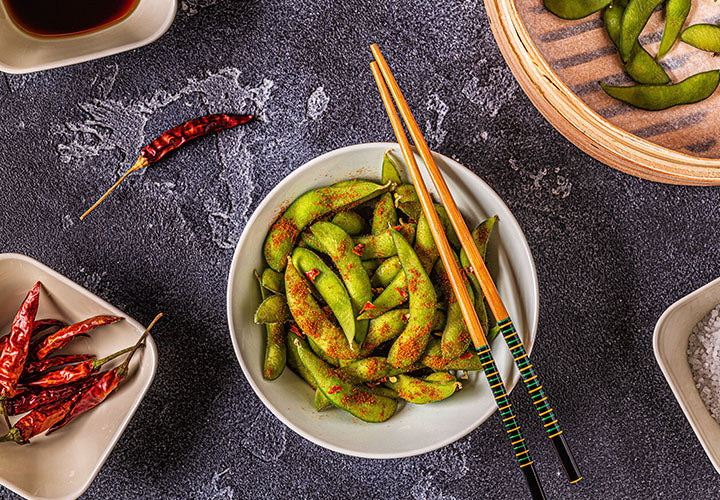 Edamame with Spicy Peppercorn Salt