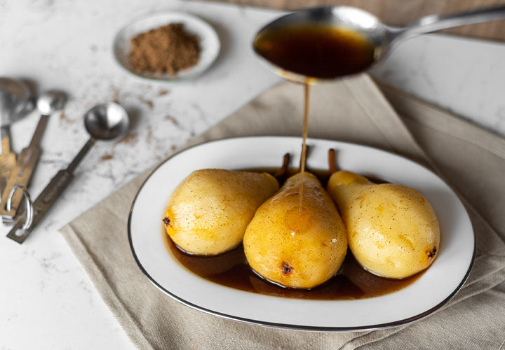 Garam Masala Poached Pears