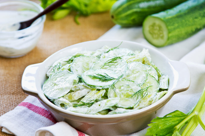 German Cucumber Salad with Sour Cream