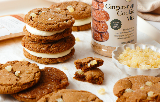 Gingersnap Cookie Sandwiches