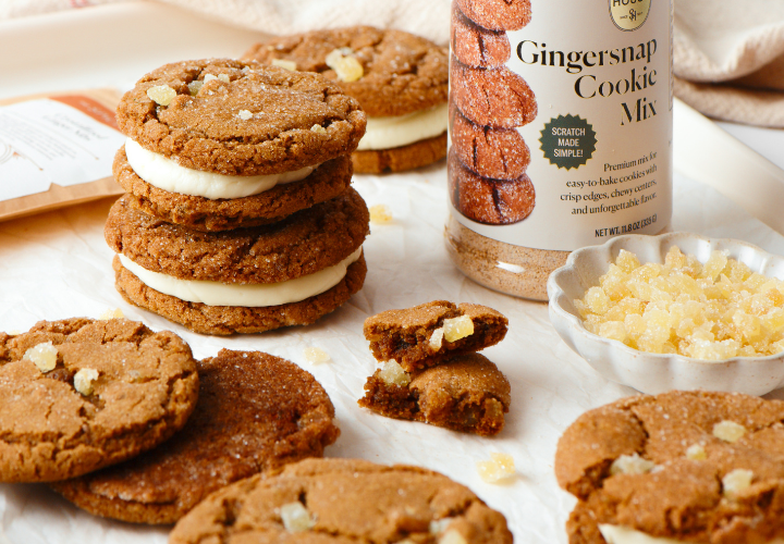 Gingersnap Cookie Sandwiches