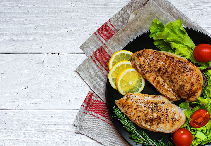 Greek Salad with Grilled Chicken & Lemony Dressing