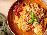 Tomato Herbed Risotto & Seared Chicken