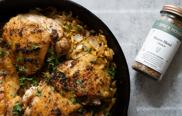 Herb Roasted Chicken with Lemon Orzo