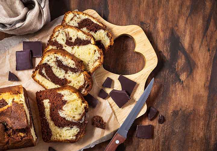 Hot Cocoa Marble Pound Cake