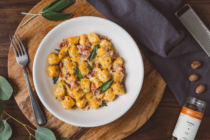 Pumpkin Gnocchi with Sage & Grated Nutmeg