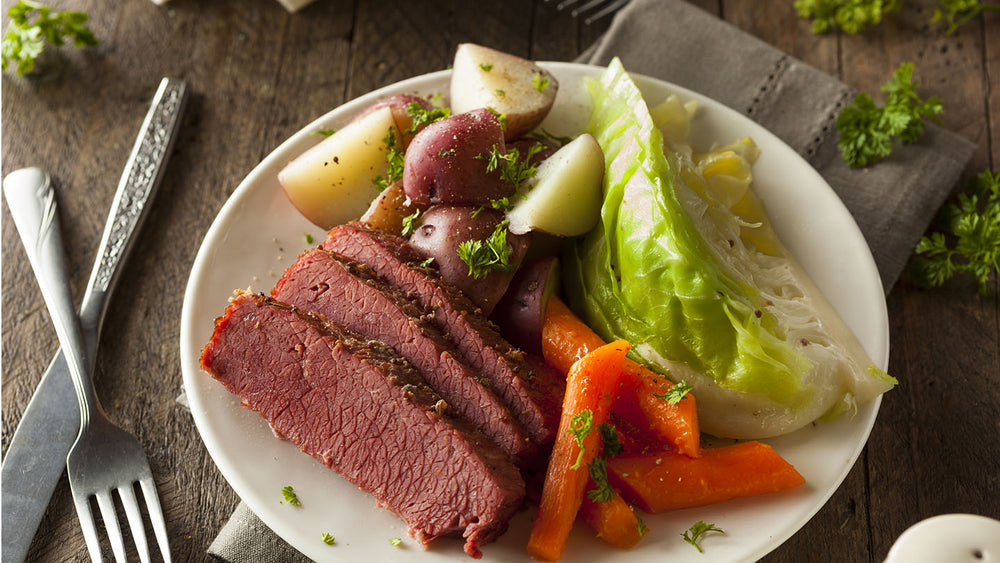 Corned Beef with Cabbage, Carrots, and Potatoes