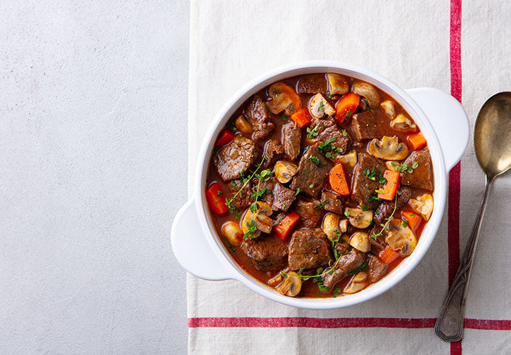 Italian braised beef in a bowl