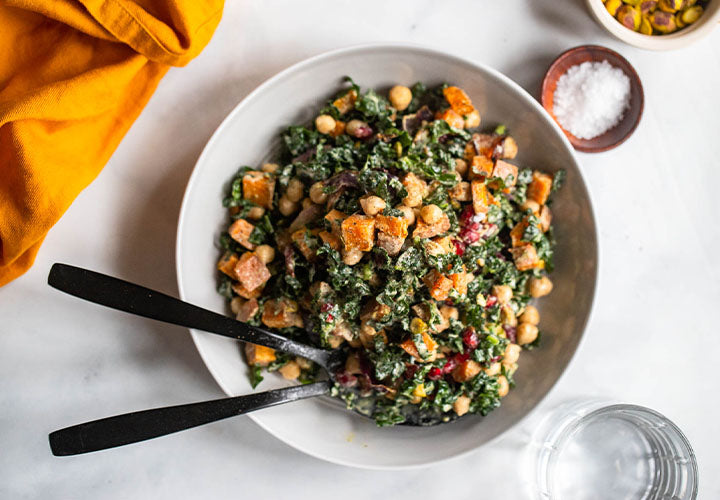 Roasted Sweet Potato and Kale Salad