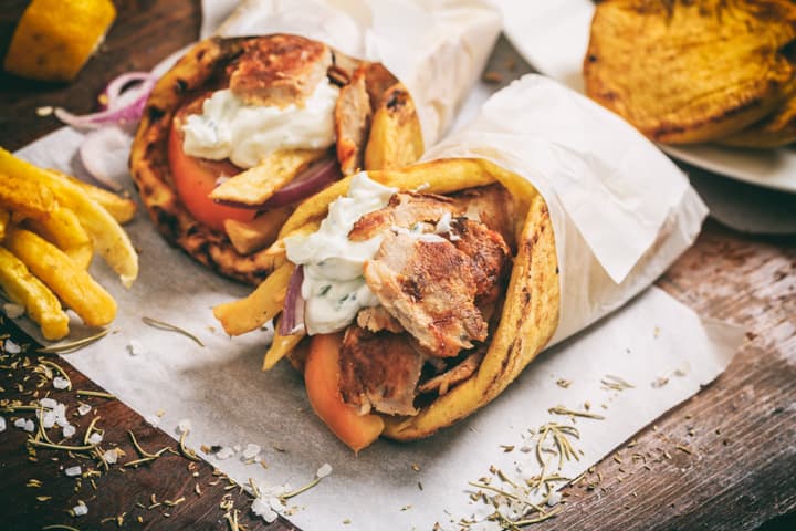 Low-Carb Chicken Gyros with Tangy Tzatziki Sauce