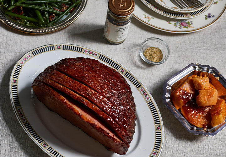 Maple Garlic Honey Glazed Ham