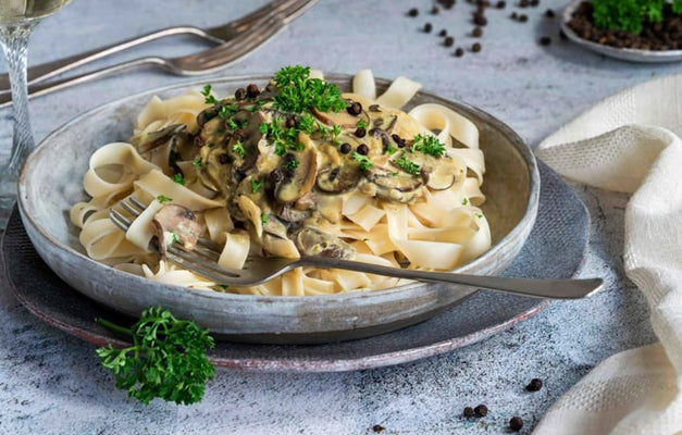 Porcini Mushrooms with Cream and Parmesan