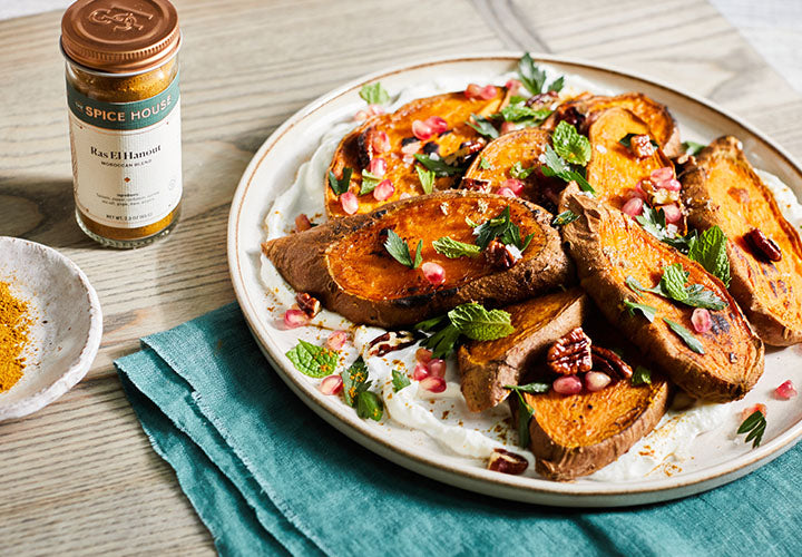 Ras El Hanout Roasted Sweet Potatoes