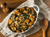 Savory Bread Pudding with Mushrooms and Leeks
