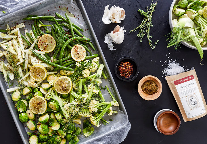 Easy sheet pan dinner recipe.