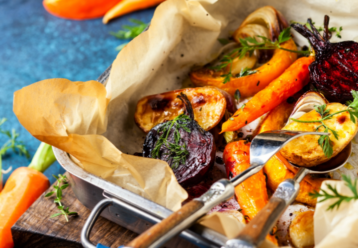 Maple and Garlic Spiced Autumnal Vegetables