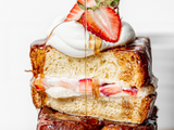 Strawberries & Cream Stuffed French Toast