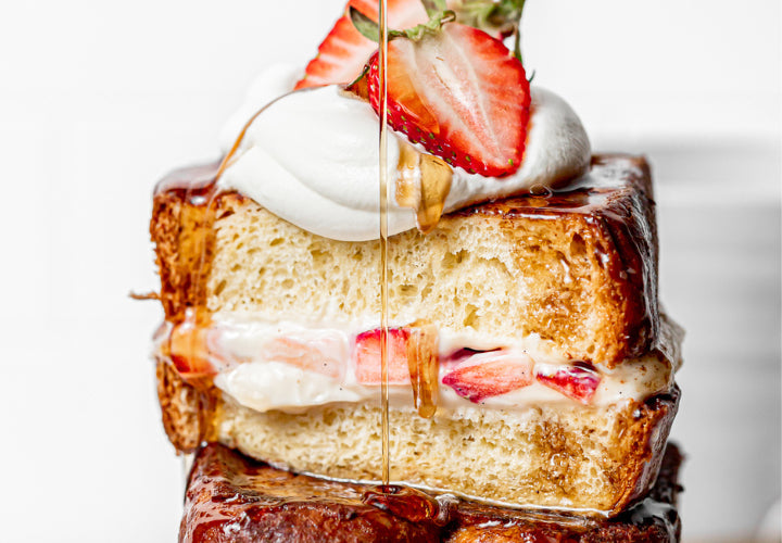 Strawberries & Cream Stuffed French Toast