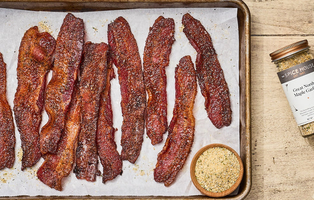 Baked Maple Garlic Bacon