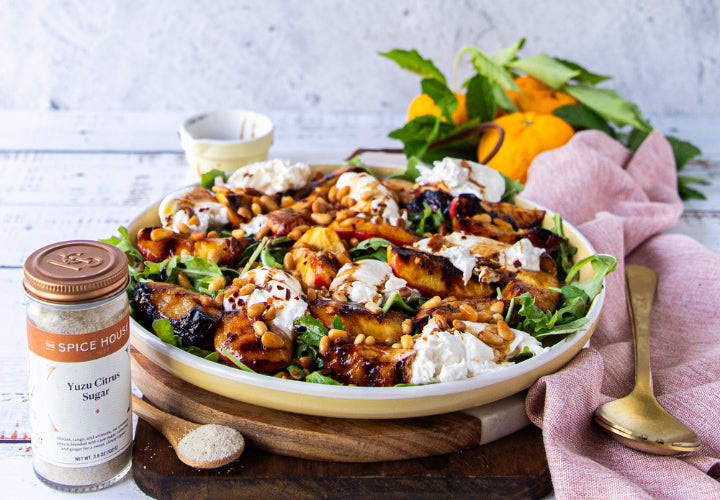 Grilled Peach Burrata Salad
